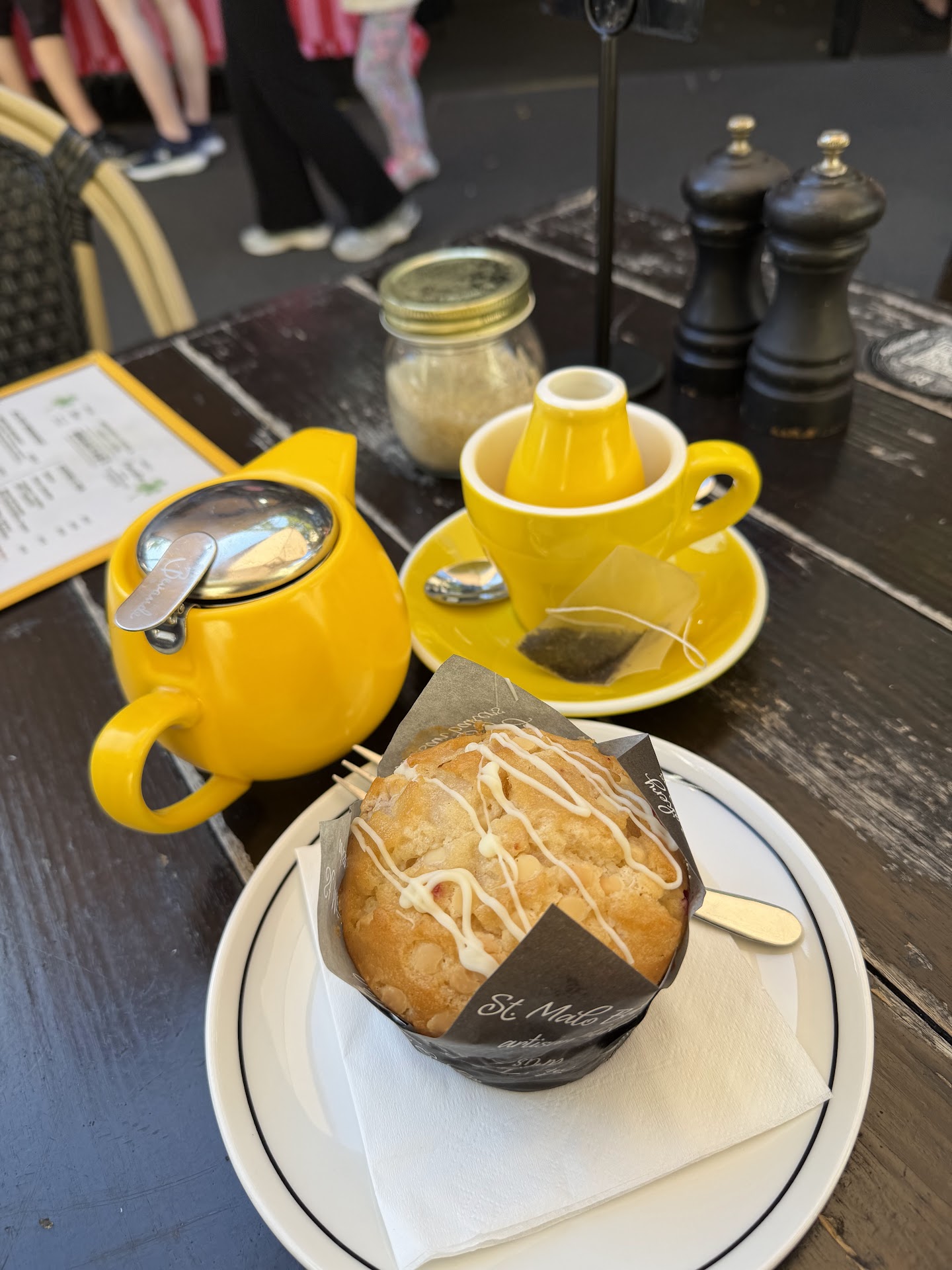 Tea and pastry on a 4 Doors Down table