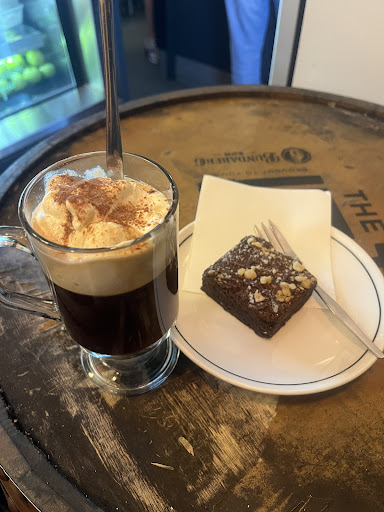 Irish coffee and brownie at 4 Doors Down