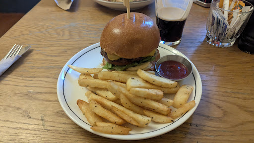 Burger and fries at 4 Doors Down