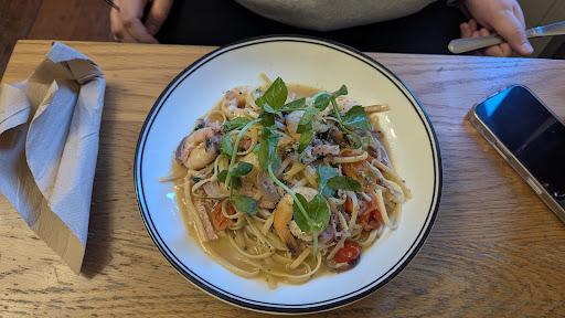 Prawn linguine at 4 Doors Down